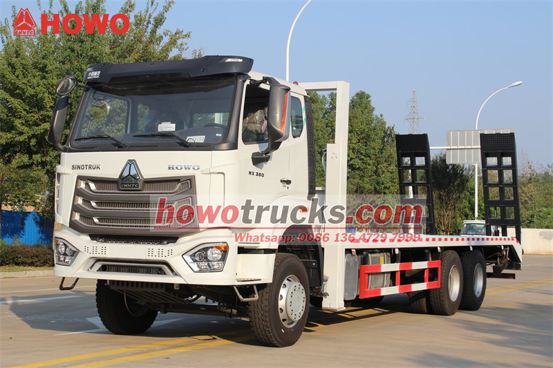HOWO 25 ton flatbed self loader truck