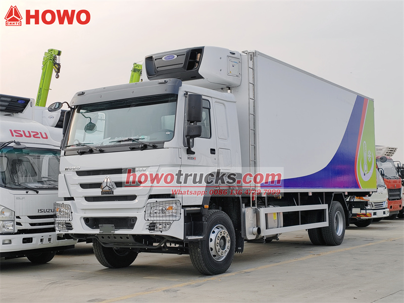 Howo 6x4 refrigerator van truck