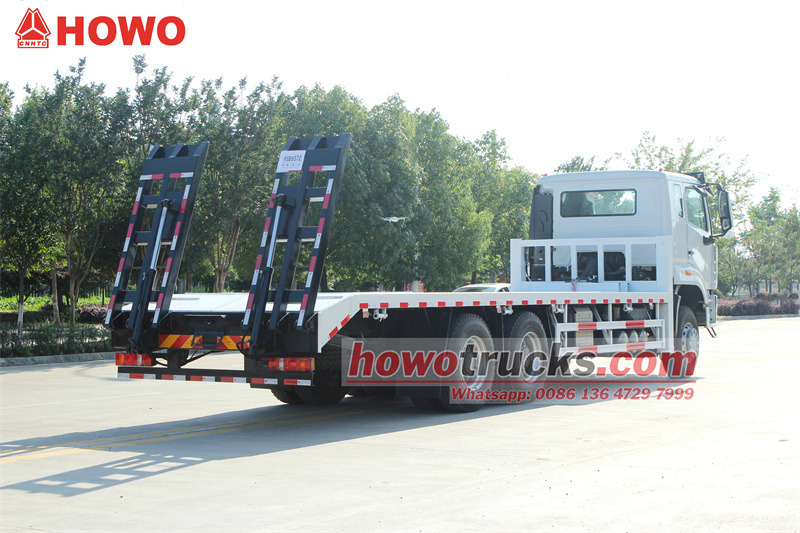 Howo NX400 10 wheeler hauling flatbed truck