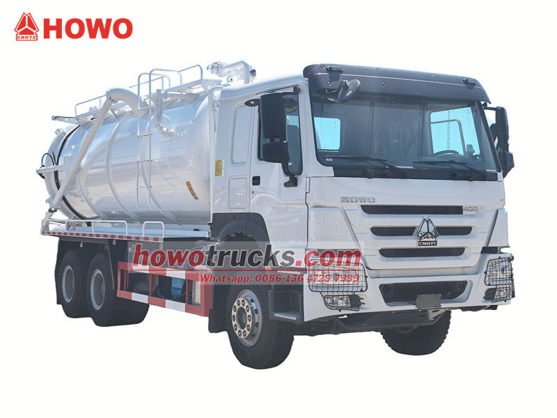howo sewage vacuum pump truck
