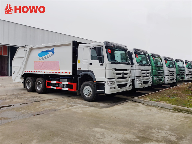16 unități de camion de gunoi HOWO 6X4 20CBM cu încărcător spate au fost exportate cu succes în Etiopia