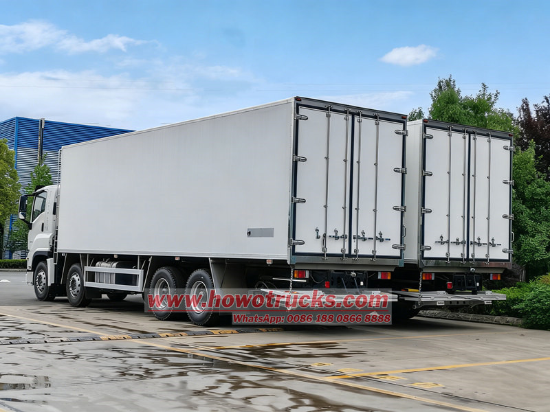 HOWO chiller box trucks factory